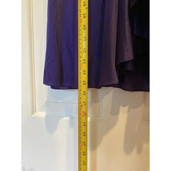 Petites By Demaro Vintage Dress Sz 11 Sequin Flower Purple Draped Embellished - Picture 16 of 16